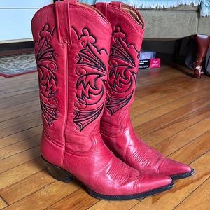 Lane Red cowboy boots